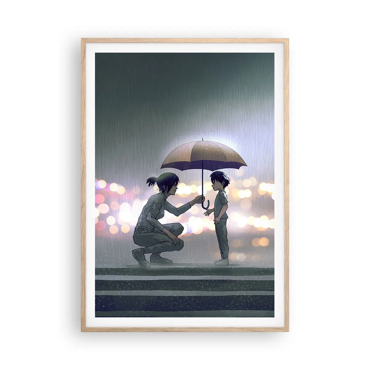 Affisch i ram av ljusek - Och allt är väl nu - 70x100 cm