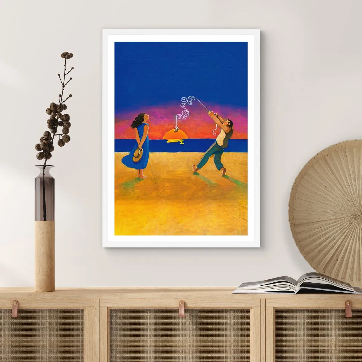 Affisch i vit ram - Mer än en stjärna från himlen - 50x70 cm