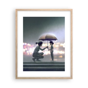 Affisch i ram av ljusek - Och allt är väl nu - 40x50 cm