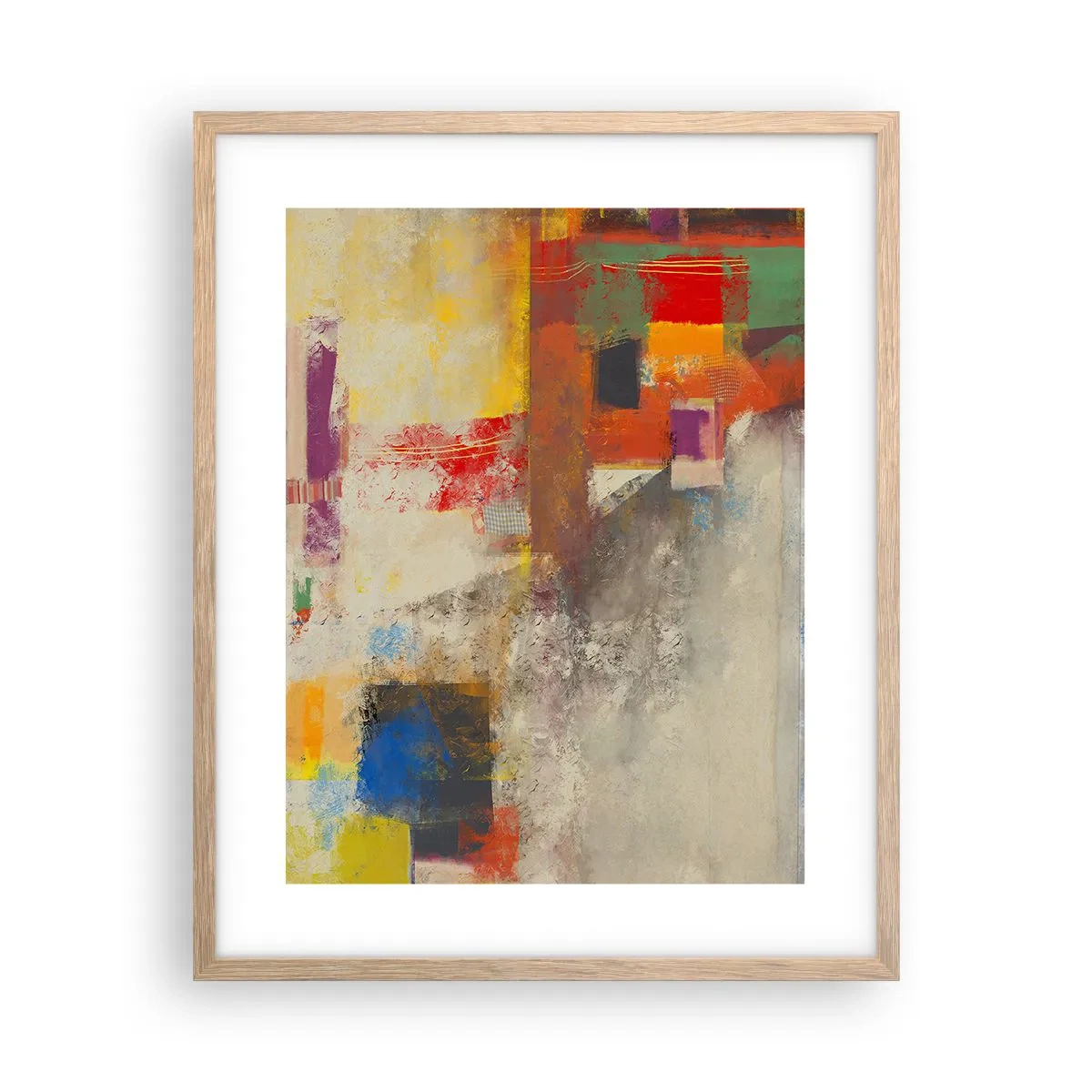 Affisch i ram av ljusek - Färgernas geometri - 40x50 cm