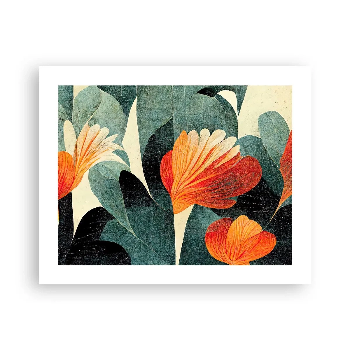 Affisch - Värmen i tropikerna och svalkan i grönskan - 50x40 cm