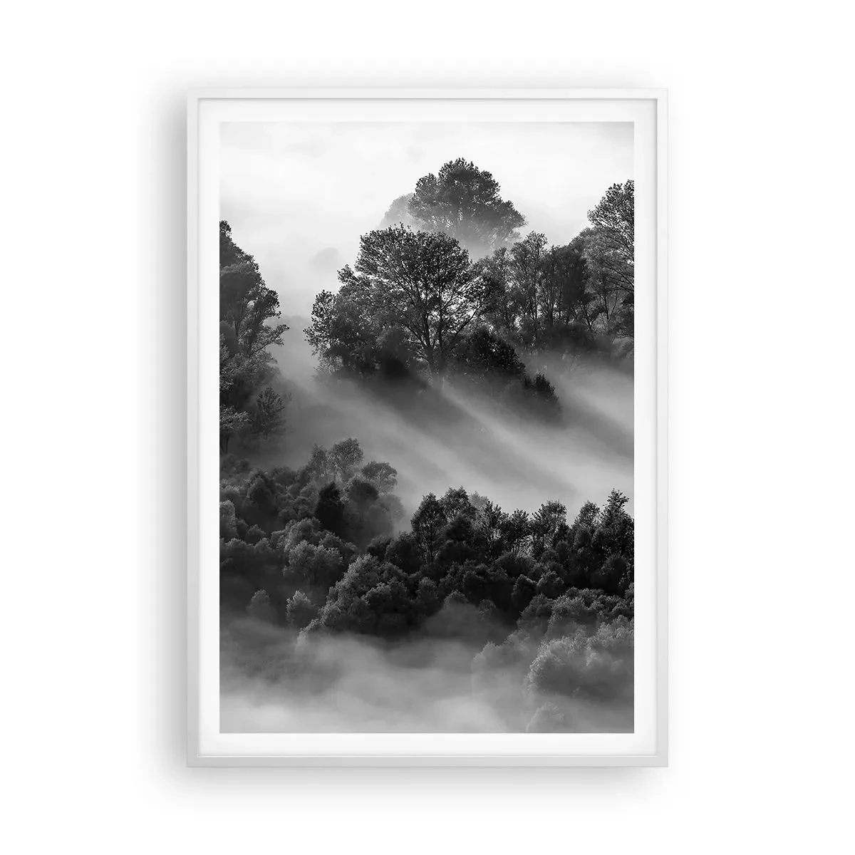 Affisch i vit ram - Stiger ur sömnen - 70x100 cm