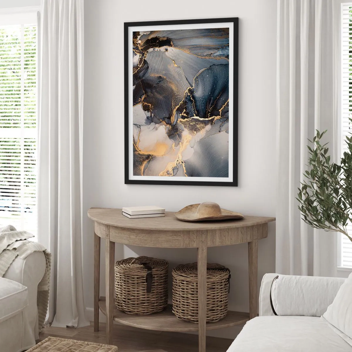 Affisch i svart ram - En stens liv - 70x100 cm