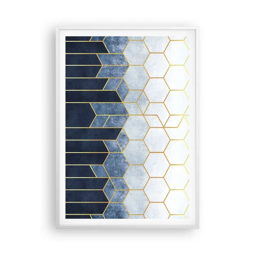 Affisch i vit ram - Komposition i synkoprytm - 70x100 cm