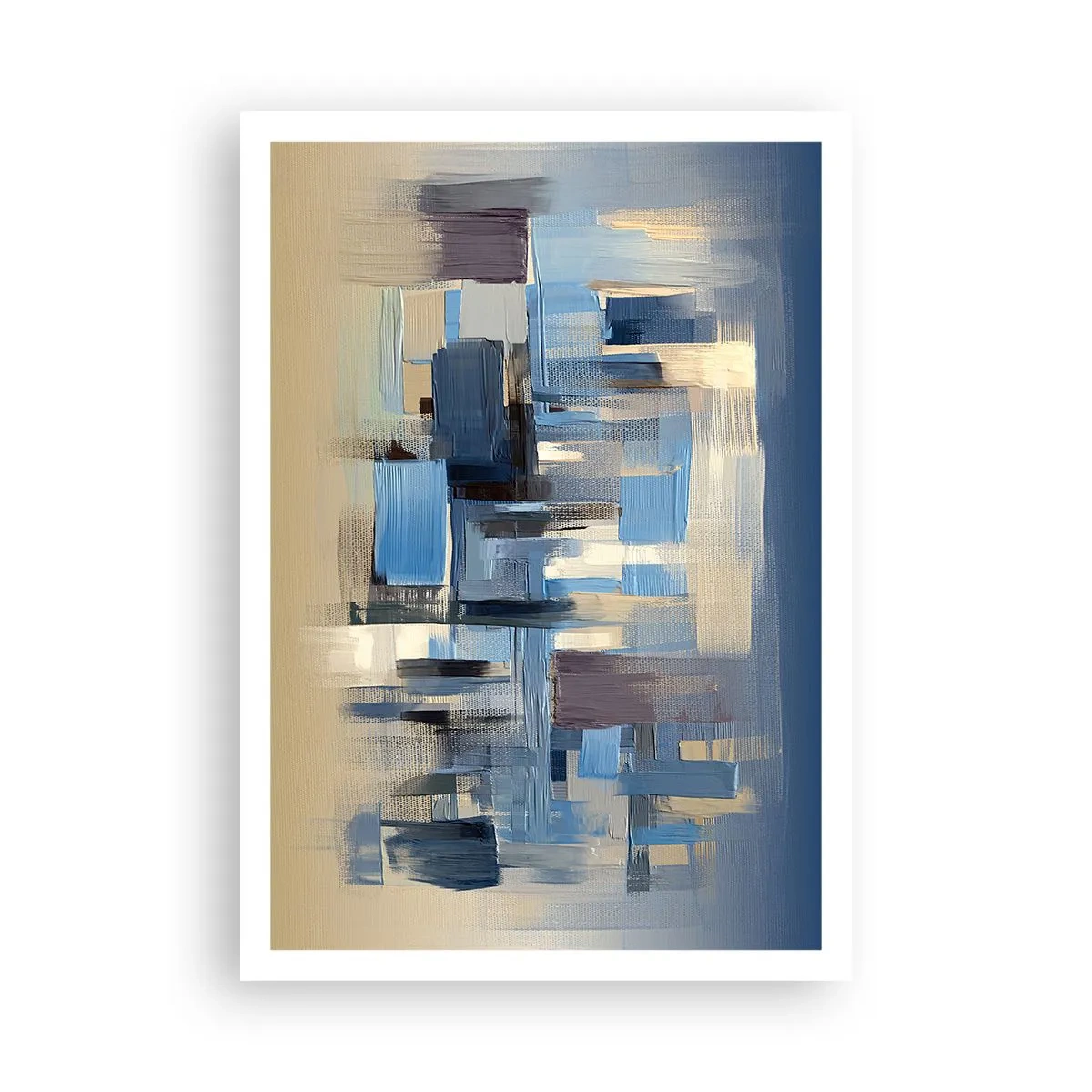 Affisch - Blå konstruktion - 70x100 cm