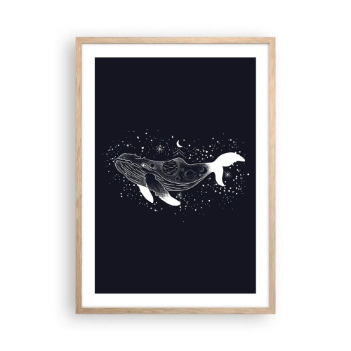 Affisch i ram av ljusek - I universumets hav - 50x70 cm