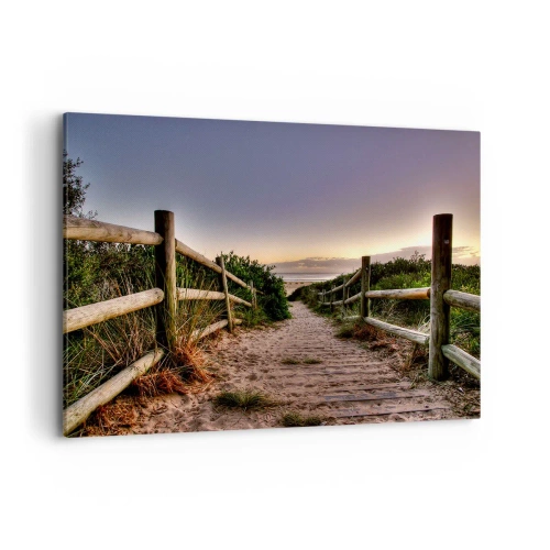 Canvastavla - Bild på duk - Målet är synligt - 120x80 cm