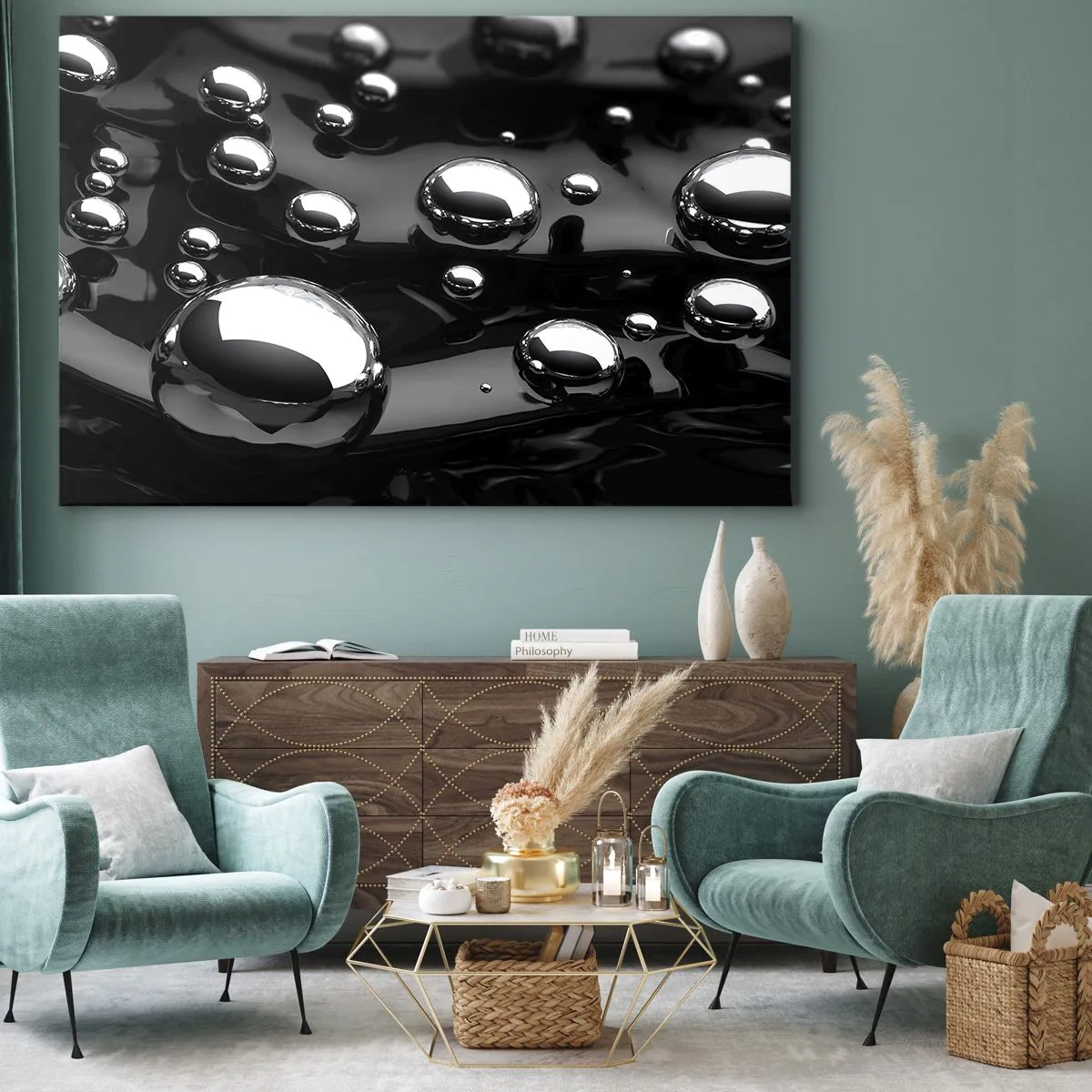 Canvastavla - Bild på duk - Ur svarta massan - 70x50 cm