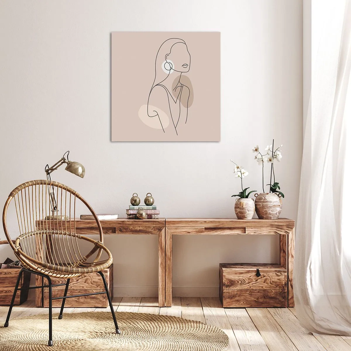 Canvastavla - Bild på duk - Flickaktighetens ikon - 30x30 cm