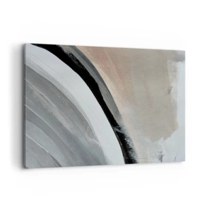 Canvastavla - Bild på duk - Komposition: en båge av svart och grått - 100x70 cm