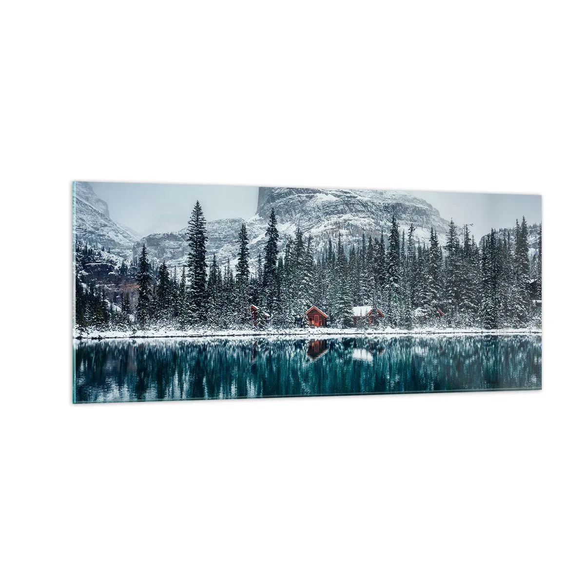 Glastavla - Bild på glas - Kanadensisk tillflyktsort - 100x40 cm
