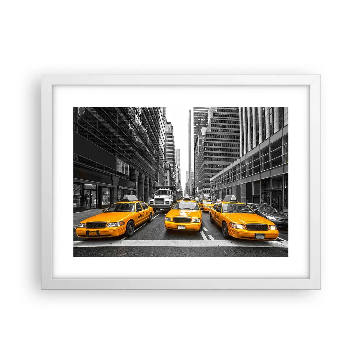 Affisch i vit ram - Vi färgar denna stad - 40x30 cm