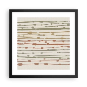 Affisch i svart ram - Musikalisk färgnotation - 40x40 cm