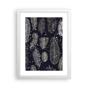 Affisch i vit ram - Fjäderspets - 30x40 cm