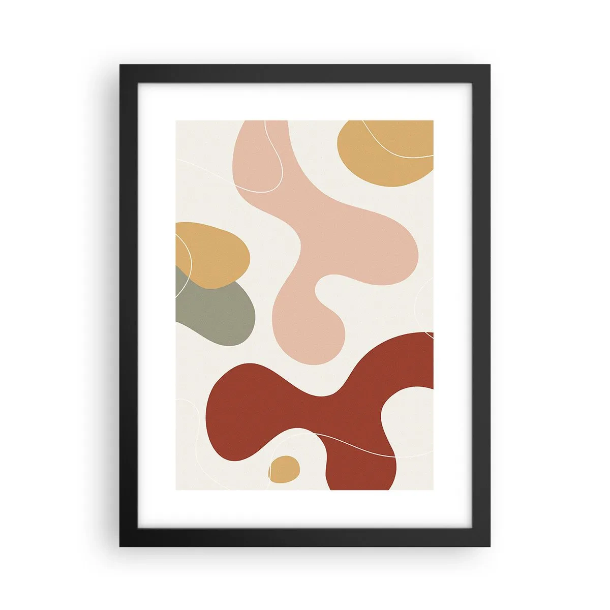 Affisch i svart ram - Ornamental zig-zack? - 30x40 cm