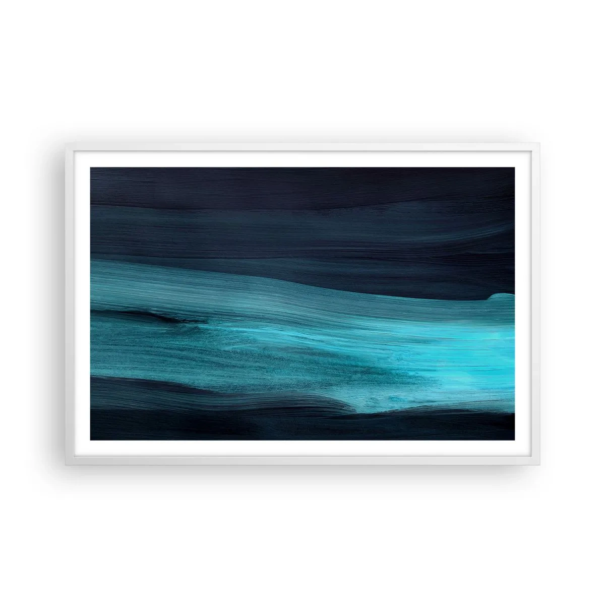 Affisch i vit ram - Flyt med strömmen - 91x61 cm