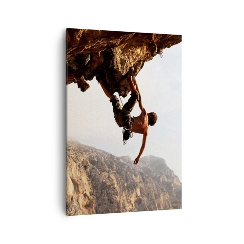 Canvastavla - Bild på duk - Världen i näven - 70x100 cm