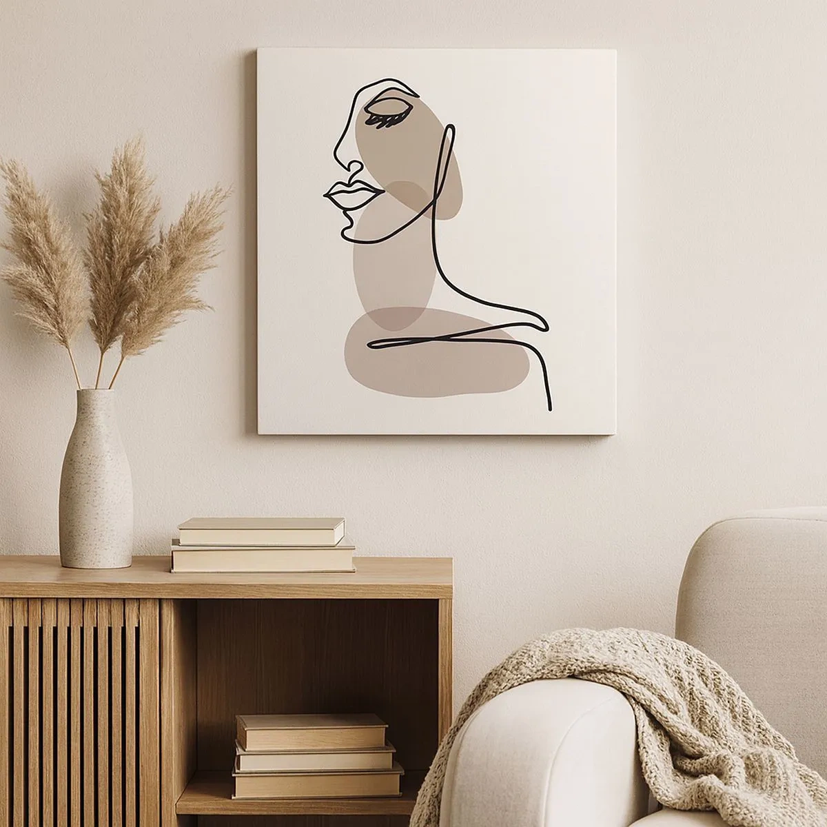 Canvastavla - Bild på duk - Skönhetens säkra linje - 30x30 cm