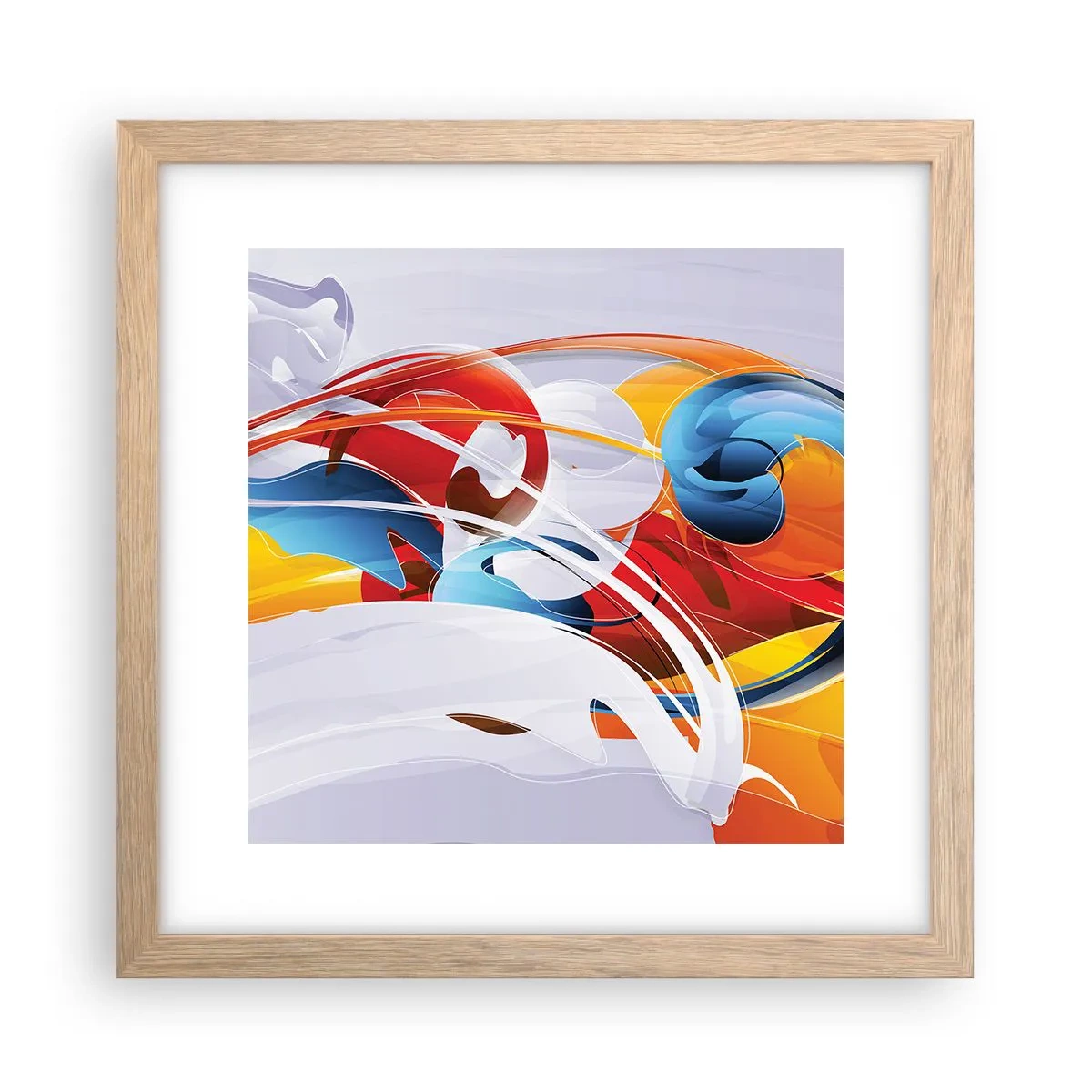 Affisch i ram av ljusek - Elementens dans - 30x30 cm