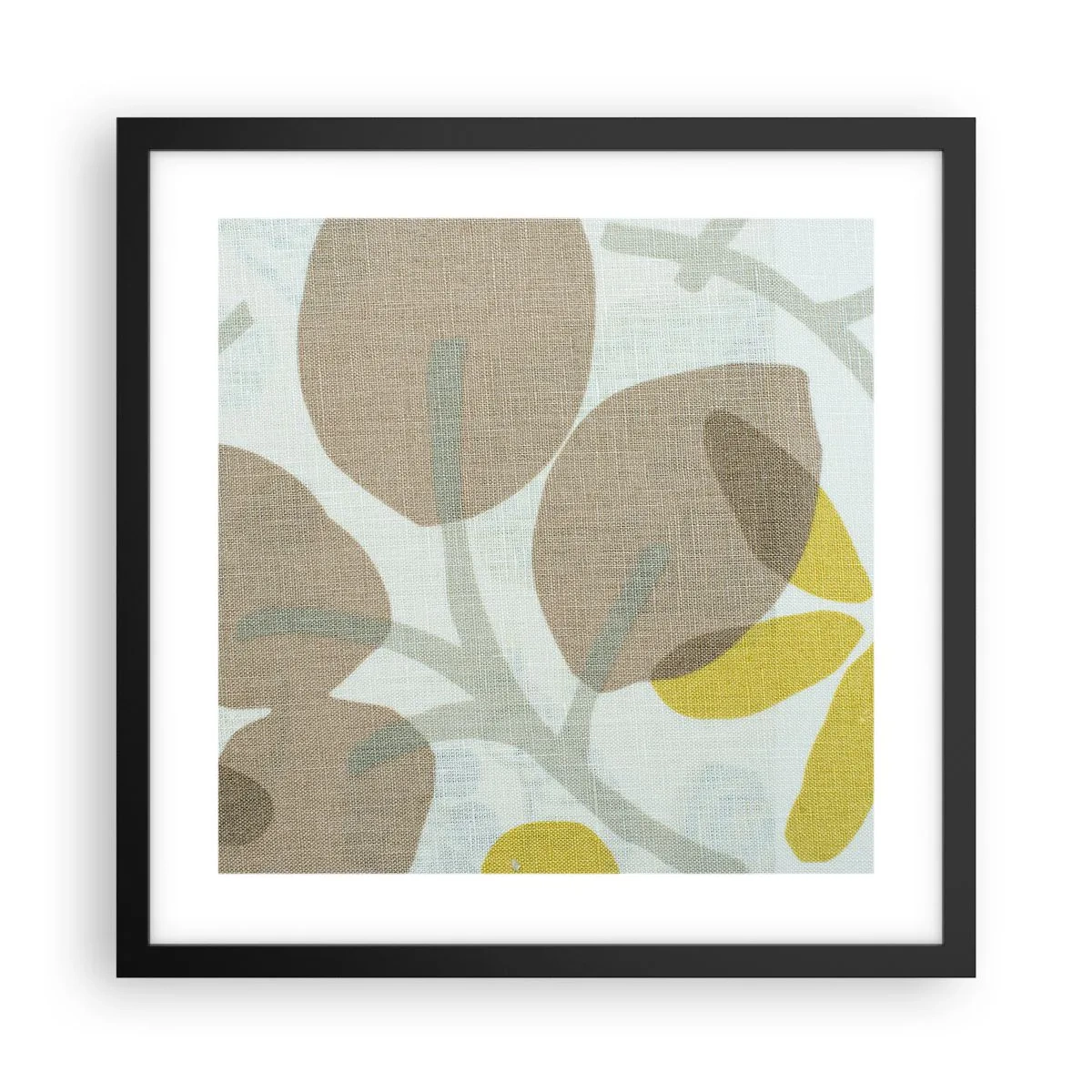 Affisch i svart ram - Komposition i solskenet - 40x40 cm