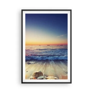 Affisch i svart ram - Vad finns bortom horisonten? - 61x91 cm