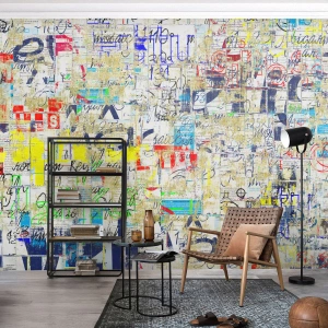 Fototapet Standard Eco - Helt enkelt gläder ögonen - Graffiti, Väggmålning, Ungdom - 450x315 cm