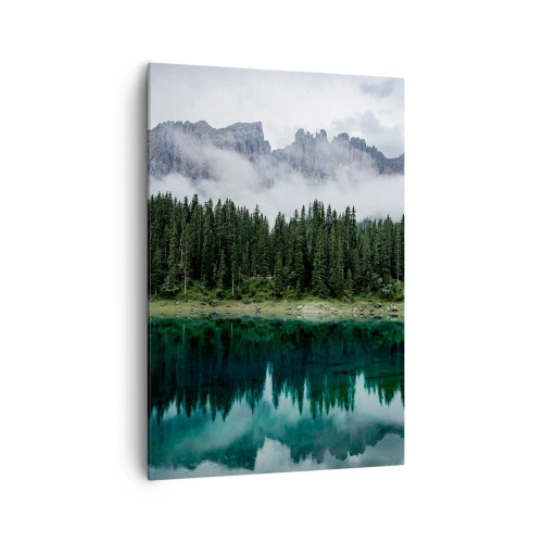 Canvastavla - Bild på duk - Tyst, tyst, väck inte sovande vatten... - 70x100 cm