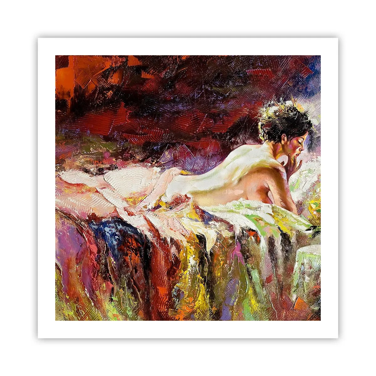 Affisch - Venus försänkt i sina tankar - 60x60 cm