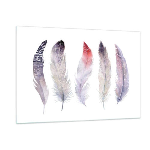 Glastavla - Bild på glas - Fin som färgrik dimma - 120x80 cm