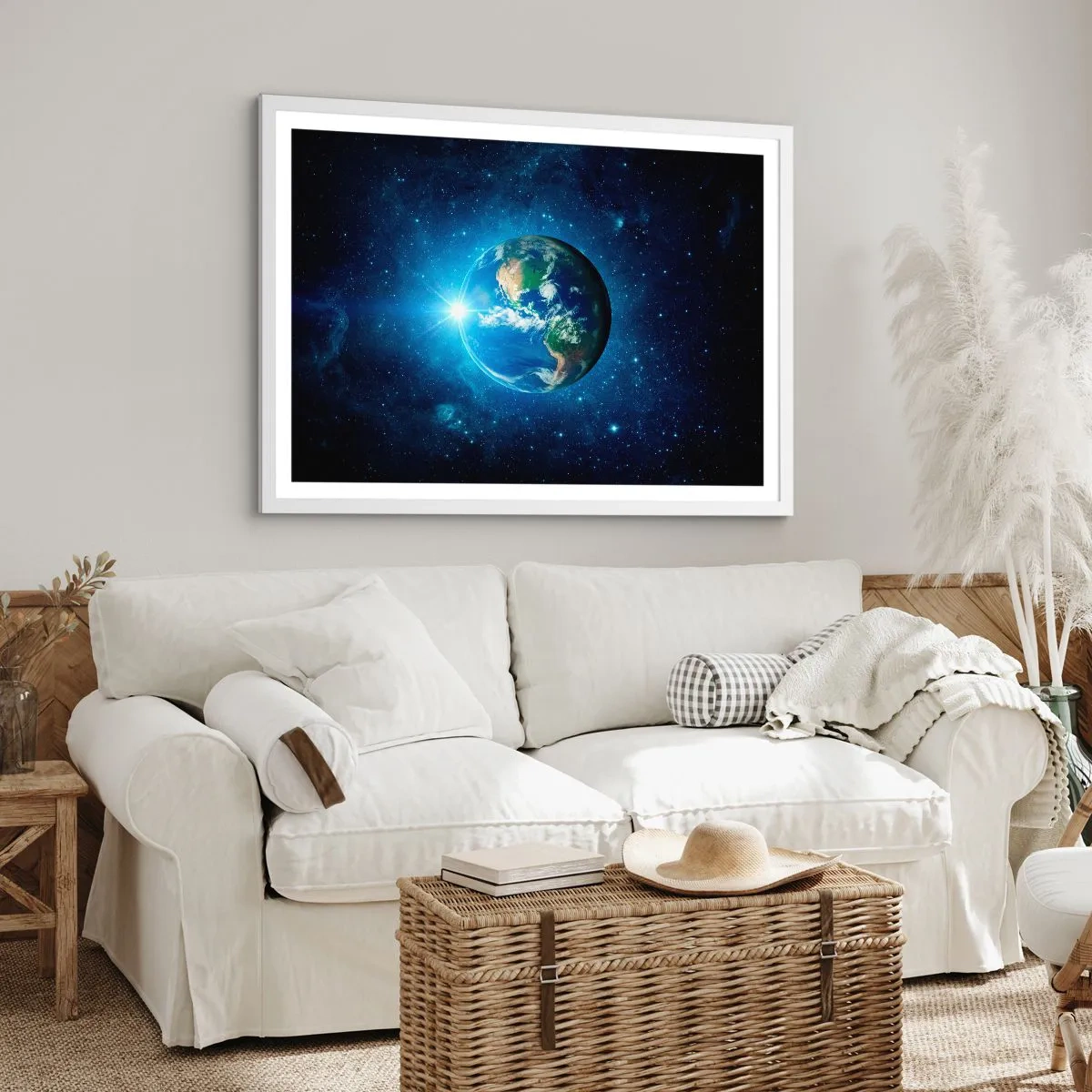 Affisch i vit ram - Vi är i himlen - 70x50 cm