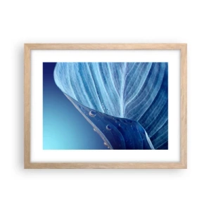 Affisch i ram av ljusek - Dolda droppar av blått - 40x30 cm