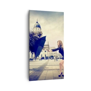 Canvastavla - Bild på duk - Det kan blåsa riktigt hårt - 55x100 cm