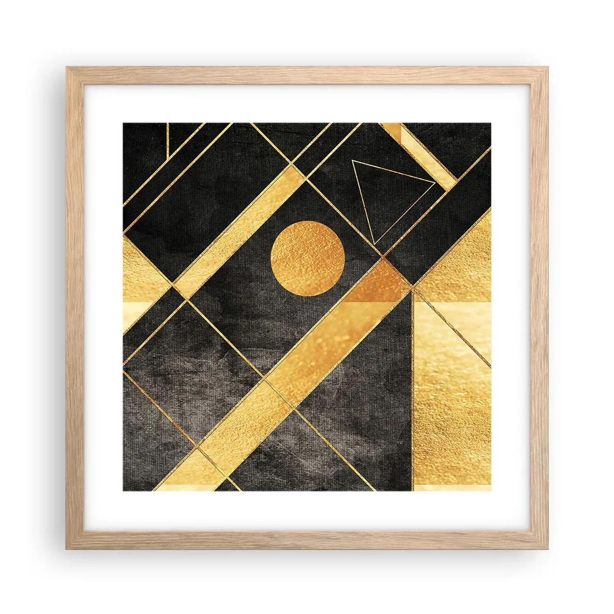 Affisch i ram av ljusek - Öknens sol - 40x40 cm