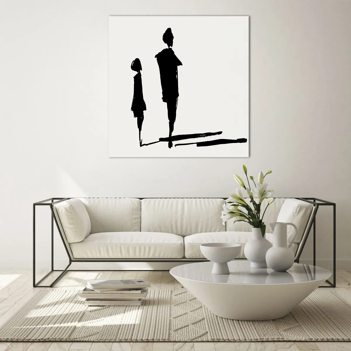 Glastavla - Bild på glas - Säkert tillsammans? - 40x40 cm