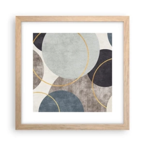 Affisch i ram av ljusek - Cirkel efter cirkel - 30x30 cm
