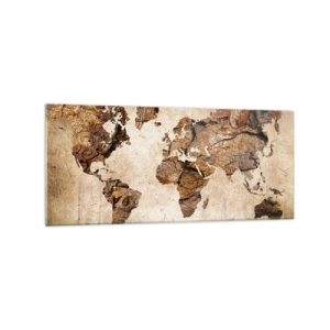 Glastavla - Bild på glas - Världsupptäckt - 120x50 cm