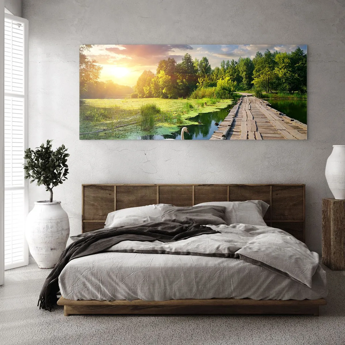 Glastavla - Bild på glas - Sommar, sommar överallt - 140x50 cm