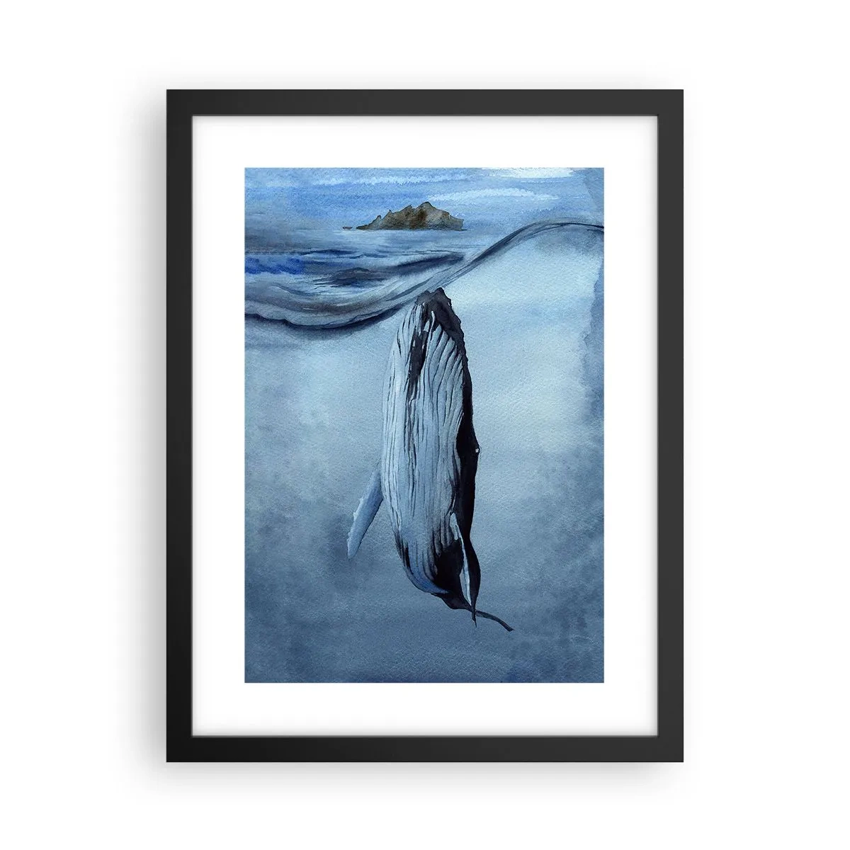 Affisch i svart ram - Två världar i norr - 30x40 cm