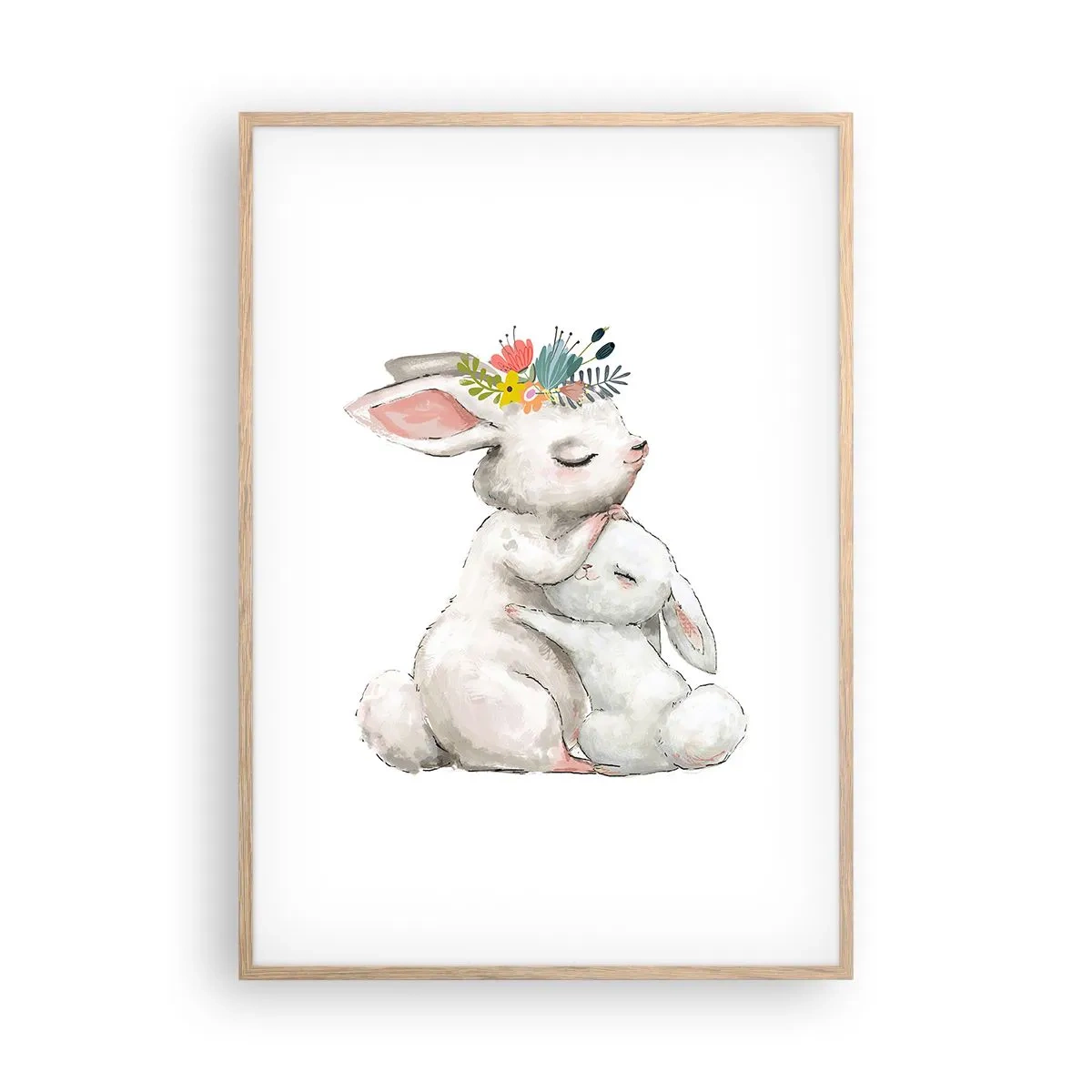 Affisch i ram av ljusek - Alltid bäst hos mamma - 70x100 cm