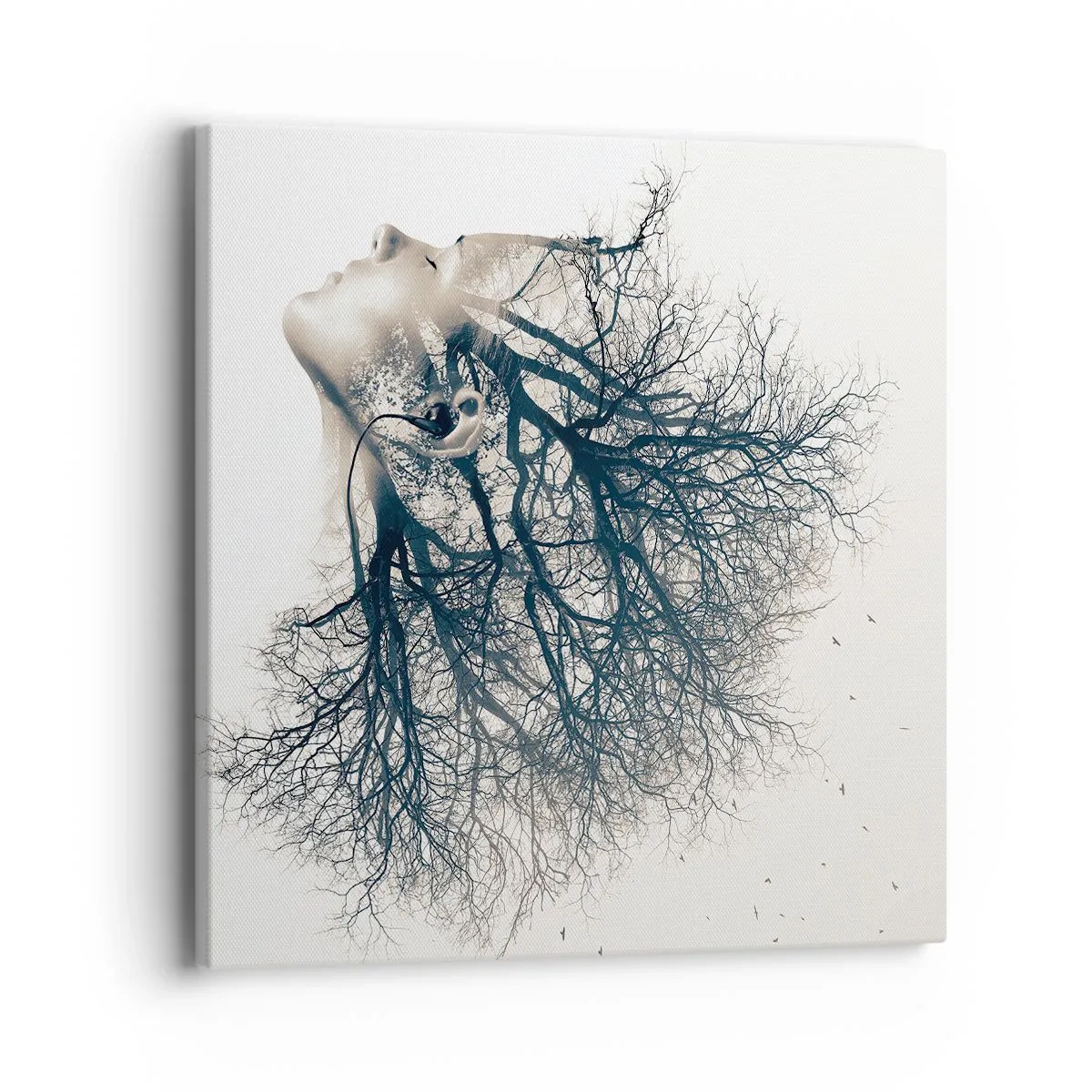 Canvastavla - Bild på duk - Lyssnar på trädens viskningar - 40x40 cm