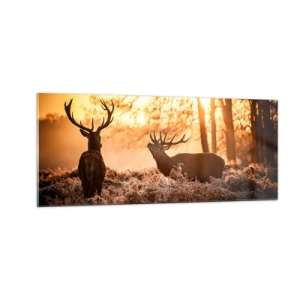Glastavla - Bild på glas - Jägarens dröm - 100x40 cm