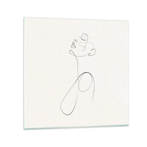 Glastavla - Bild på glas - Förvirrad i drömmarna - 30x30 cm