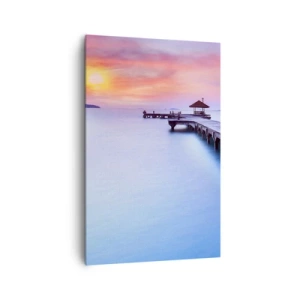 Canvastavla - Bild på duk - Lugnets hav ända fram till horisonten - 80x120 cm