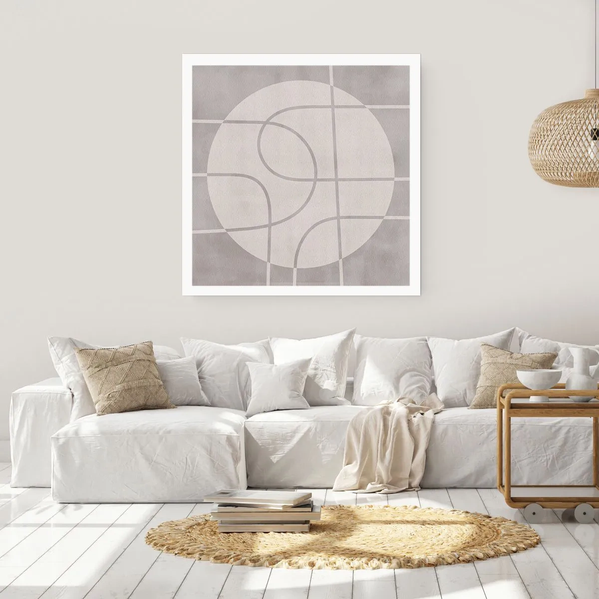 Affisch - Cirkulärt och rakt fram - 30x30 cm