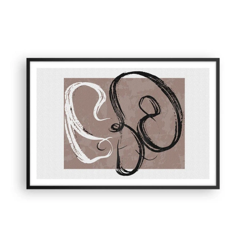 Affisch i svart ram - Komposition - sökande efter fullständighet - 91x61 cm