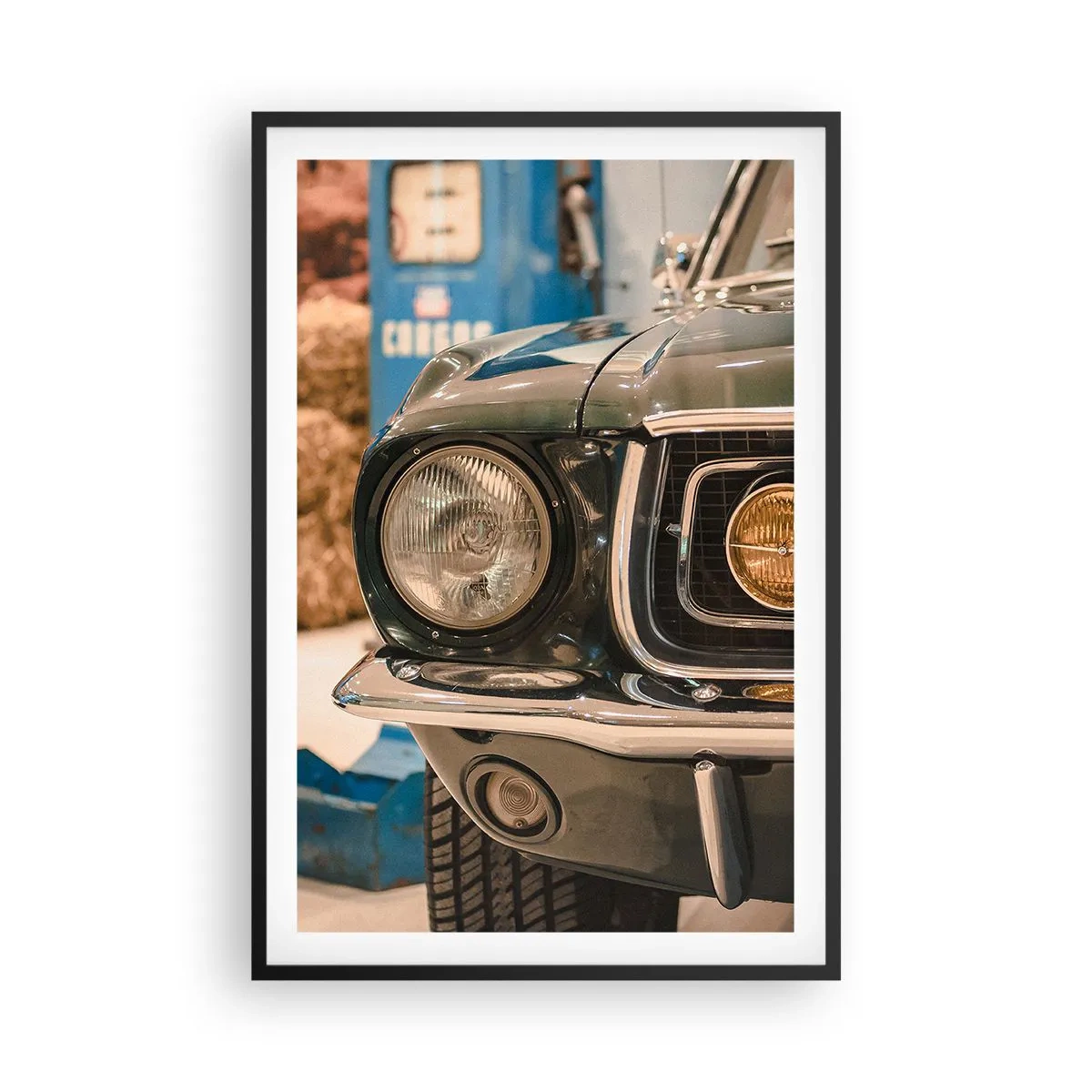 Affisch i svart ram - Ett möte med legenden - 61x91 cm