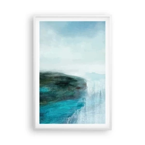 Affisch i vit ram - Marin abstraktion - 61x91 cm