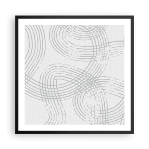 Affisch i svart ram - Det finns ingen rak väg - 60x60 cm