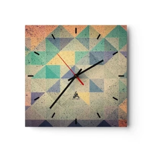 Väggklocka - Klocka på glas - Trianglarnas republik - 30x30 cm