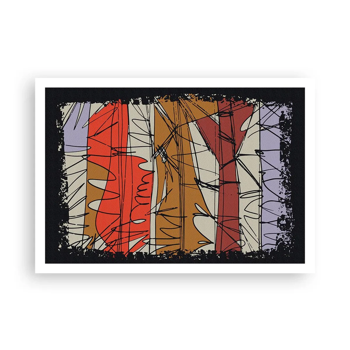 Affisch - Spontan komposition - 100x70 cm